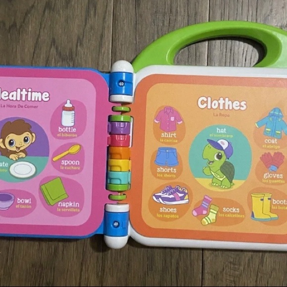 Leap Frog Learning Friends 100 Words Book works great English Spanish - Picture 5 of 9